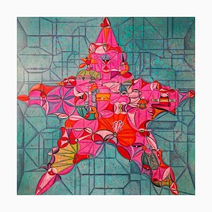 Hongda, Red Star Shining, 2023, Oil on Sailcloth-CHG-2037098