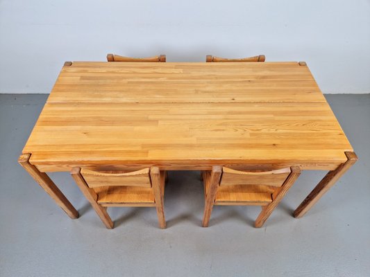 Hongisto Dining Table & Chairs by Ilmari Tapiovaara for Laukaan Puu, 1960s, Set of 5-AXJ-2022570