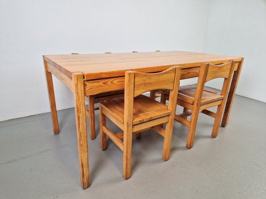 Hongisto Dining Table & Chairs by Ilmari Tapiovaara for Laukaan Puu, 1960s, Set of 5-AXJ-2022570