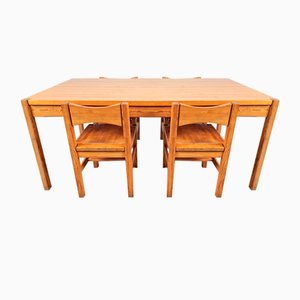 Hongisto Dining Table & Chairs by Ilmari Tapiovaara for Laukaan Puu, 1960s, Set of 5-AXJ-2022570