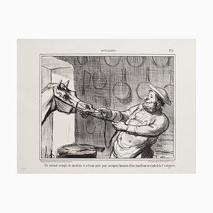 Honoré Daumier, A Pet Filled Modesty, Lithograph, 1856-ZCI-870998