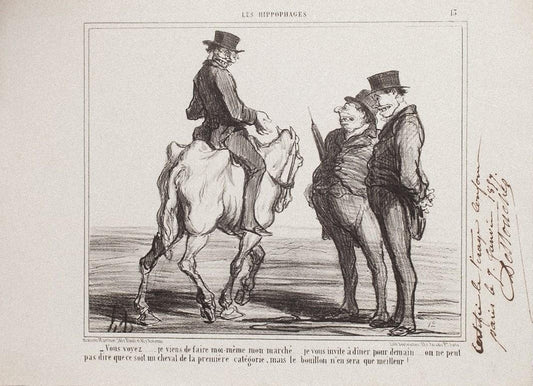 Honoré Daumier, I Come To Make Myself My Contract, Lithograph, 1857