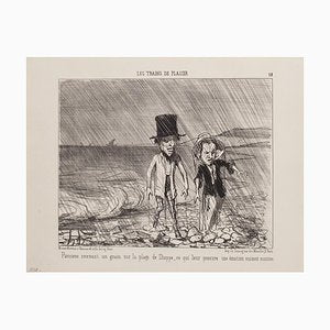 Honoré Daumier, Parisians Receiving A Grain, Lithograph, 1852-ZCI-871079