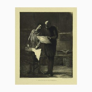 Honoré Daumier, Prints Lover, Etching on Paper, 19th Century-ZCI-802539