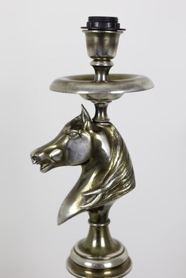 Horse Floor Lamp in Silvered Bronze, 1970s-CEJ-691322