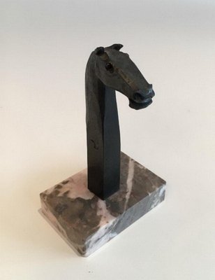 Horse Head Sculpture by Freddy Franckaert Kuntsmind, 1920s-BA-658331