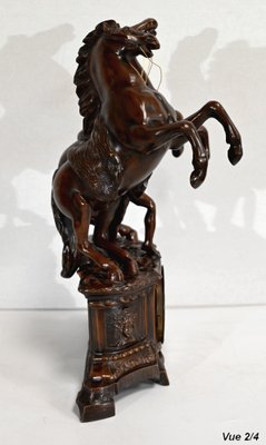 Horses Fireplace Set in the style of G. Coustou, Set of 3-RVK-1395154