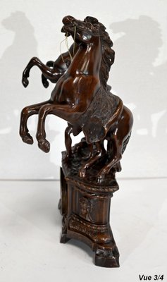 Horses Fireplace Set in the style of G. Coustou, Set of 3-RVK-1395154