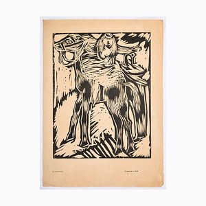 Horsewoman - Original Woodcut Print by Arturo Martini - Early 20th Century Early 20th century-ZCI-762812