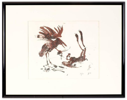 Horst Janssen, Der Winter Kommt, 1994, Original Lithograph-OGW-1680815