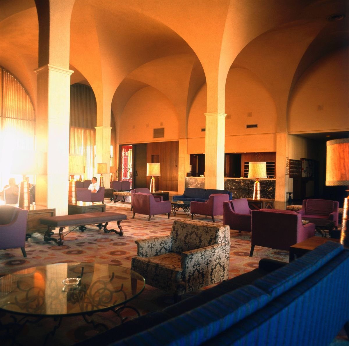 Hotel Lobbies, Rooms & Bars Hilton Hotel in Valetta, Malta, 1970s