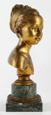 Houdon, Bust of Louise Brongniart, 19th Century, Gilded Bronze-WFS-1757374