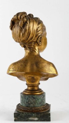 Houdon, Bust of Louise Brongniart, 19th Century, Gilded Bronze-WFS-1757374