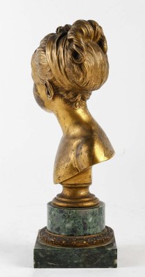 Houdon, Bust of Louise Brongniart, 19th Century, Gilded Bronze-WFS-1757374