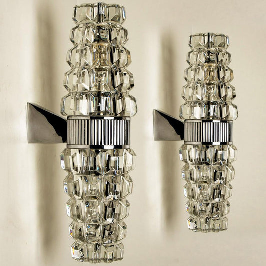 Hourglass-Shaped Chrome Wall Light, France, 1970s