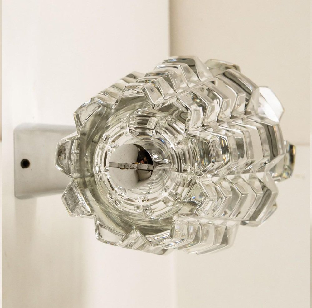 Hourglass-Shaped Chrome Wall Light, France, 1970s