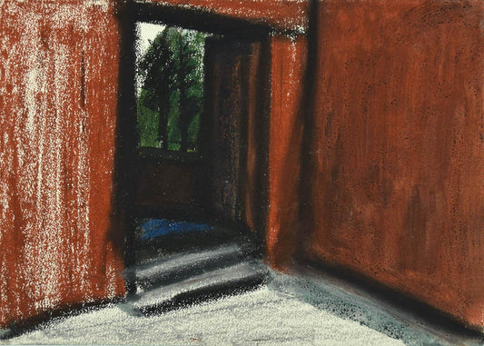 House Mixed Media on Cardboard by Sun Jingyuan, 1970s