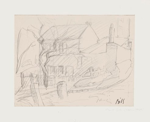 Household - Original Pencil on Paper by Claude Bils - 1950's 20th Century-ZCI-770872