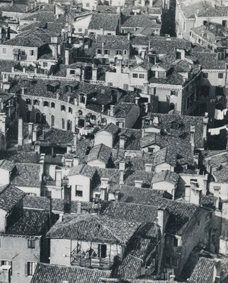 Houses From Above, Italy, 1950s, Black & White Photograph-DYV-1236153