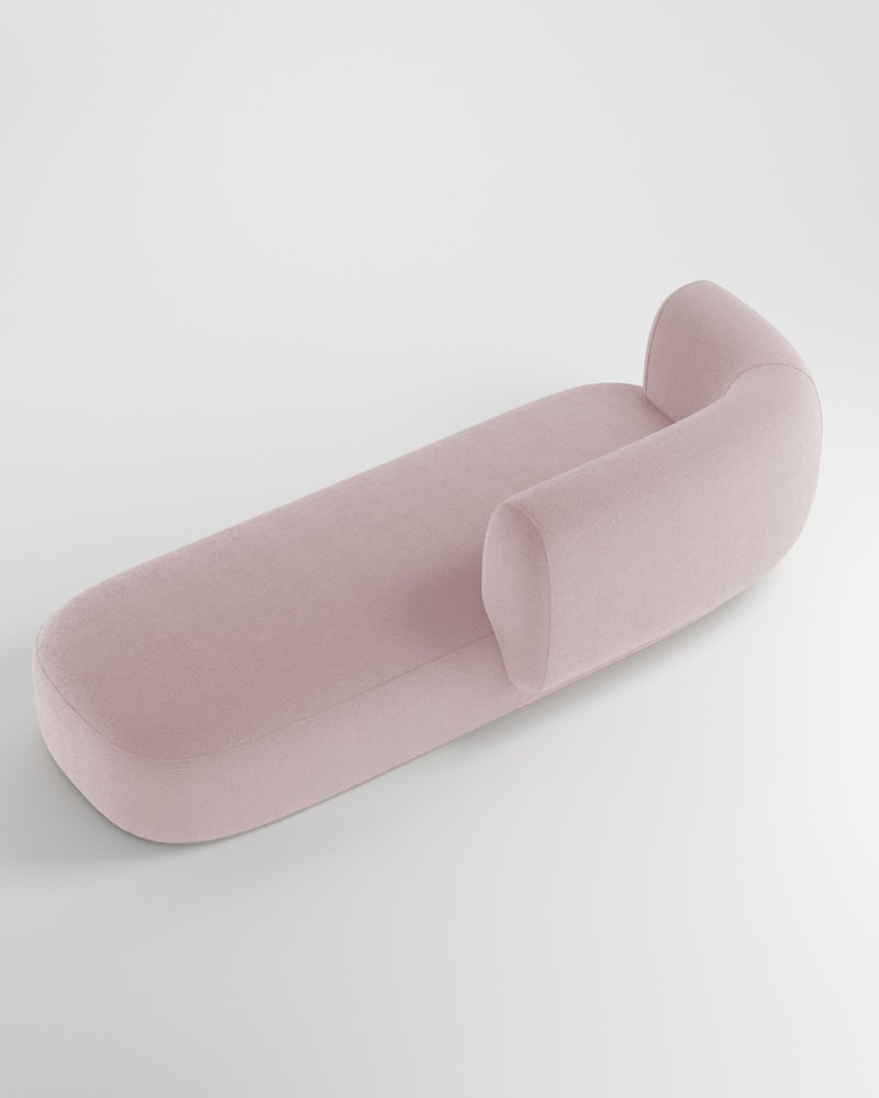 Hug Sofa in Rose by Ferrianisbolgi