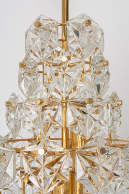 Huge Brass and Crystal Glass Chandelier by Kinkeldey, Germany, 1970s-UGR-1086281