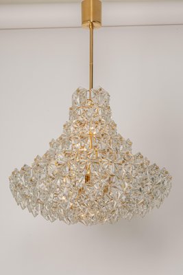 Huge Brass and Crystal Glass Chandelier by Kinkeldey, Germany, 1970s-UGR-1086281