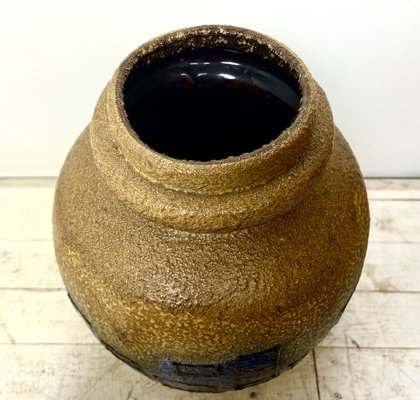 Huge Brutalist Fat Lava Floor Vase, West Germany, 1970s-WZZ-1331403