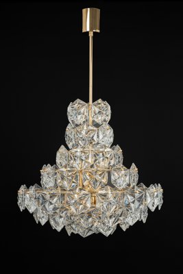 Huge Chandelier, Brass and Crystal Glass attributed to Kinkeldey, Germany, 1970s-UGR-1378462