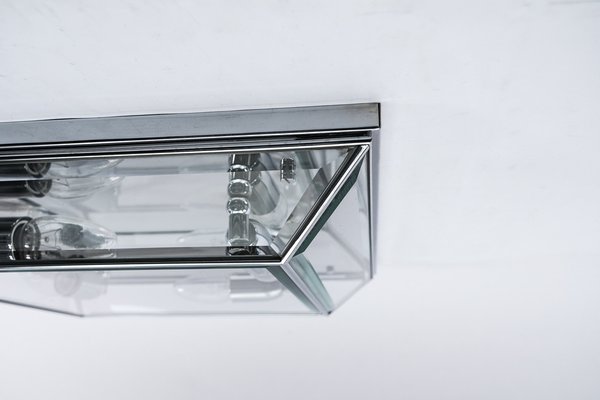 Huge Cut Glass Flush Mount, Italy, 1960s-KQB-1744106