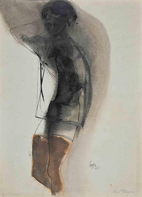 Hugo Pereyra, Portrait of Boy, Original Drawing, 1964-ZCI-1260084