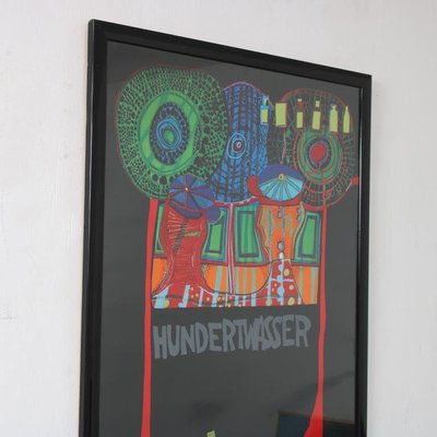 Hundertwasser, World Tour, Lithograph, 1970s, Framed-DV-1706863