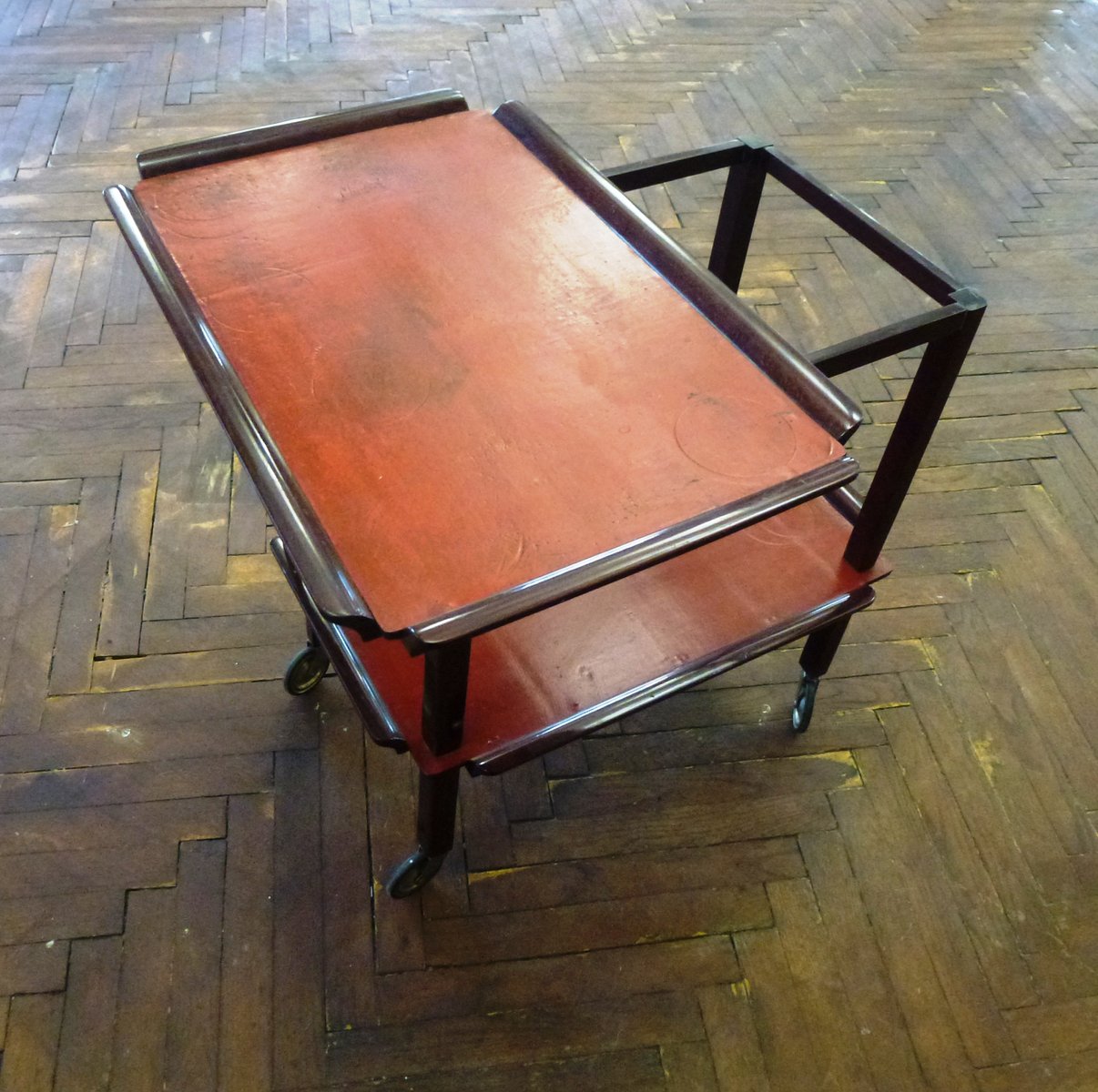 Hungarian Art Deco Trolley With Removable Tray, 1930s