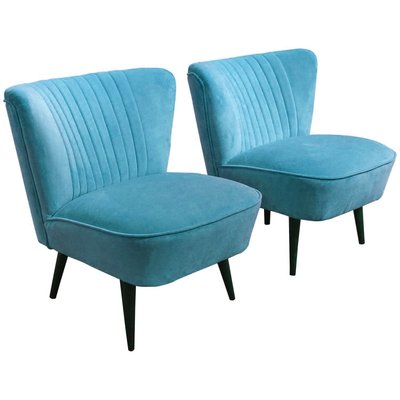 Hungarian Blue Club Chairs, 1950s, Set of 2-OXJ-704122