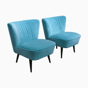 Hungarian Blue Club Chairs, 1950s, Set of 2-OXJ-704122