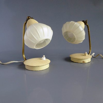 Hungarian Cocoon Table Lamps from Szarvasi, 1960s, Set of 2-HWV-712670