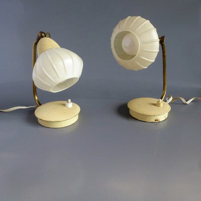 Hungarian Cocoon Table Lamps from Szarvasi, 1960s, Set of 2-HWV-712670