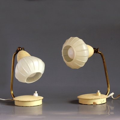 Hungarian Cocoon Table Lamps from Szarvasi, 1960s, Set of 2-HWV-712670