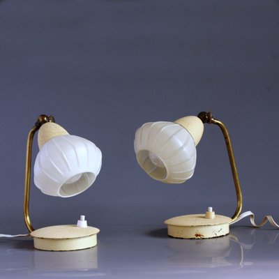 Hungarian Cocoon Table Lamps from Szarvasi, 1960s, Set of 2-HWV-712670