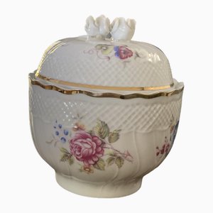 Hungarian Porcelain Trinket Box with Lid from Hollóhaza-OXJ-1730465