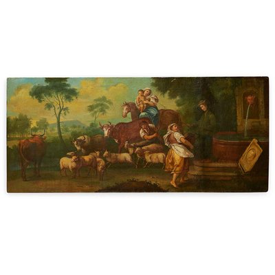 Hungarian School Artist, Bucolic Scene, Late 1800s, Oil on Canvas-TBU-2042157