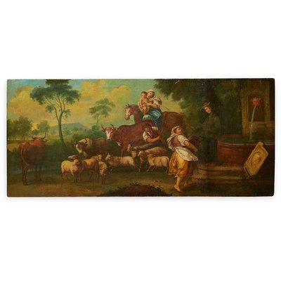 Hungarian School Artist, Bucolic Scene, Late 1800s, Oil on Canvas-TBU-2022880