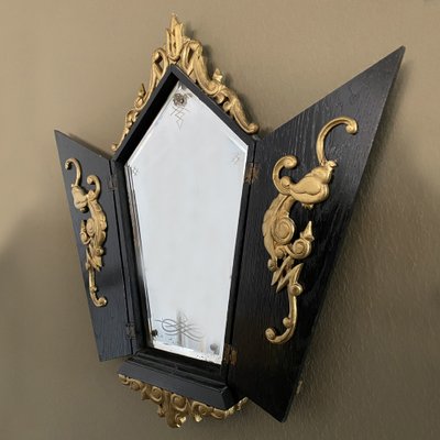 Hungarian Secessionist Folding Mirror by Lajos Kozma for Budapest Workshop, 1920s-HWV-1153976