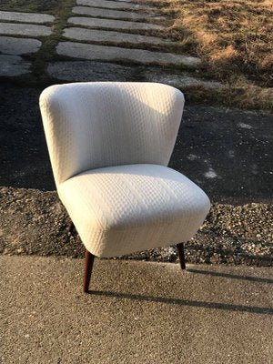 Hungarian White Club Chair, 1950s-OXJ-859945