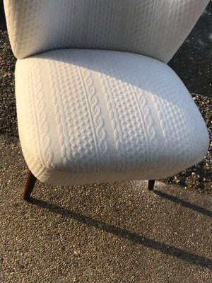 Hungarian White Club Chair, 1950s-OXJ-859945