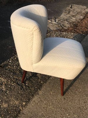 Hungarian White Club Chair, 1950s-OXJ-859945