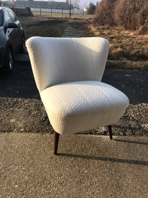 Hungarian White Club Chair, 1950s-OXJ-859945