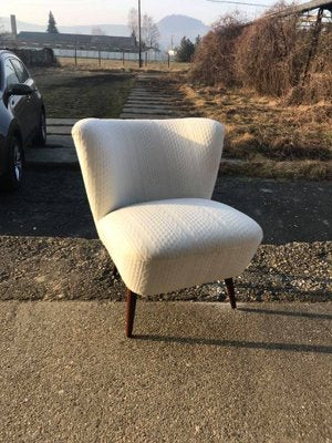 Hungarian White Club Chair, 1950s-OXJ-859945