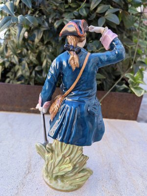 Hunter in the Bourbon Era Ceramic Statuine by Capodimonte, 1940s-ZFY-1792890