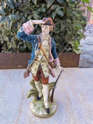 Hunter in the Bourbon Era Ceramic Statuine by Capodimonte, 1940s-ZFY-1792890