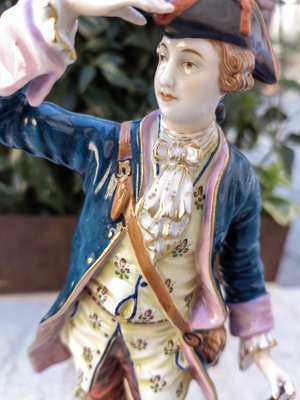 Hunter in the Bourbon Era Ceramic Statuine by Capodimonte, 1940s-ZFY-1792890